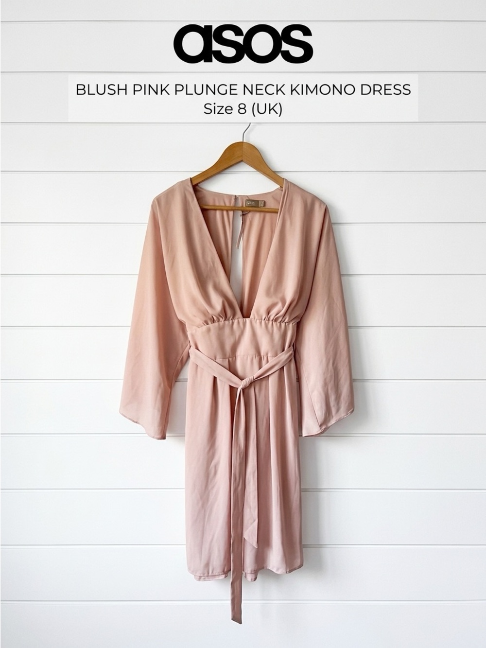 ASOS • Kimono Style Chiffon A-Line Dress • Size 14